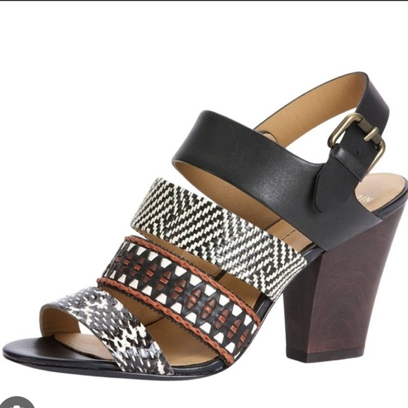 Aerin Printed Boho Carlita Block Heel Sandal Size 10M - Picture 1 of 7